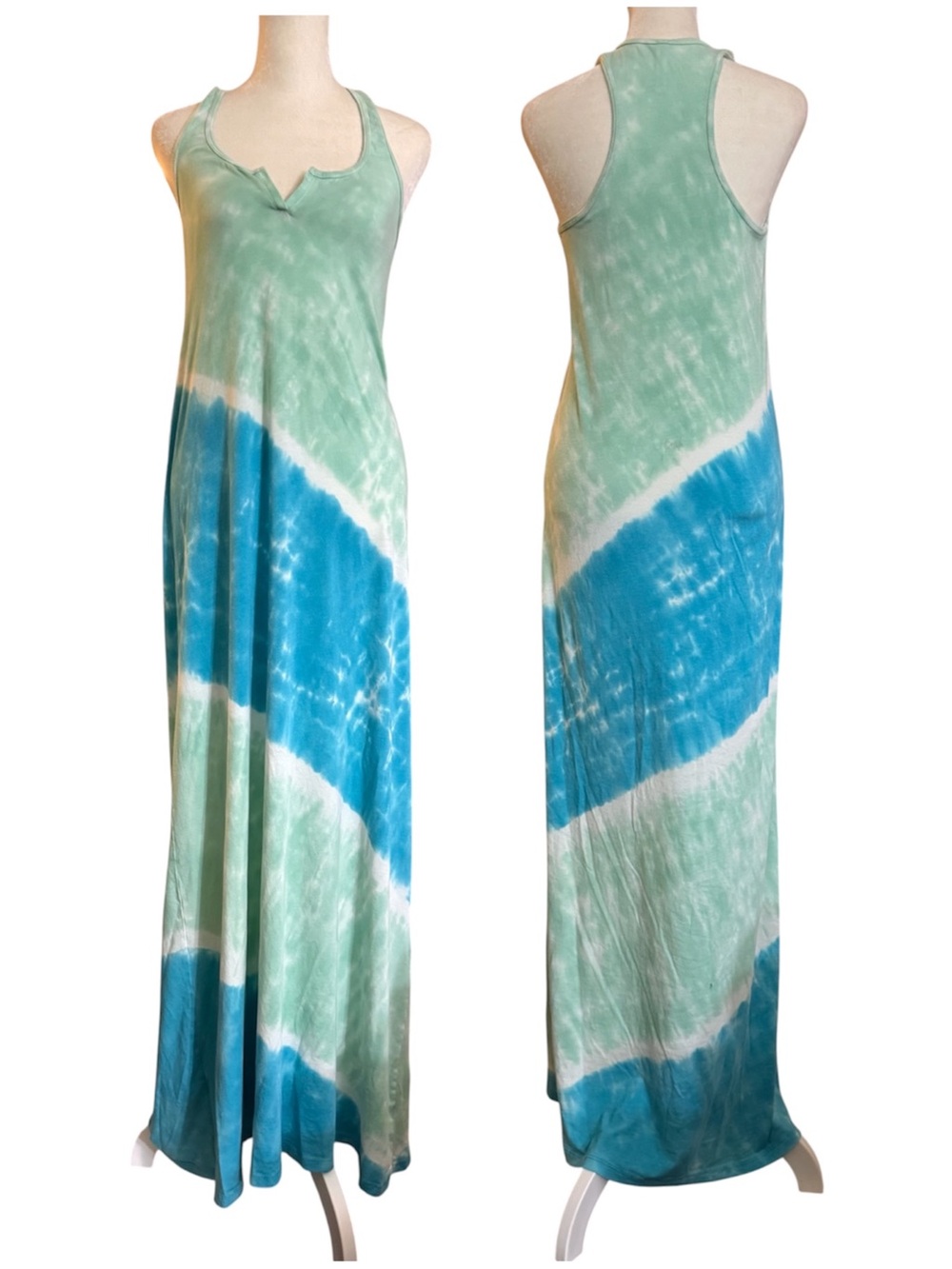 SPOILED tissue tee, racer back tank maxi dress, size S/XS